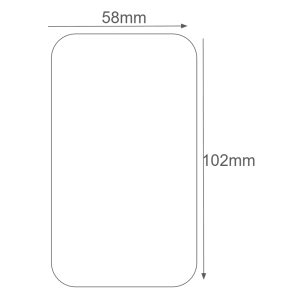 58mm x 102mm White