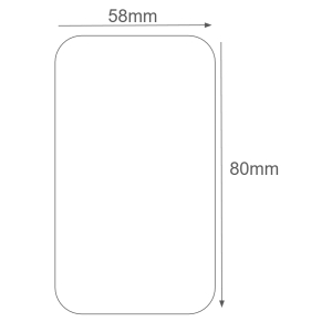 58mm x 80mm White