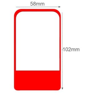58mm x 102mm Red Border