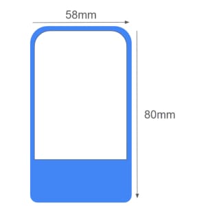 58mm x 80mm Blue Border